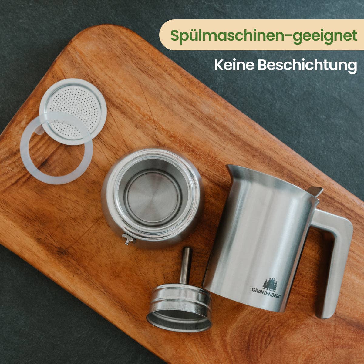 Edelstahl Espressokocher 4 Tassen (200 ml) | Induktion