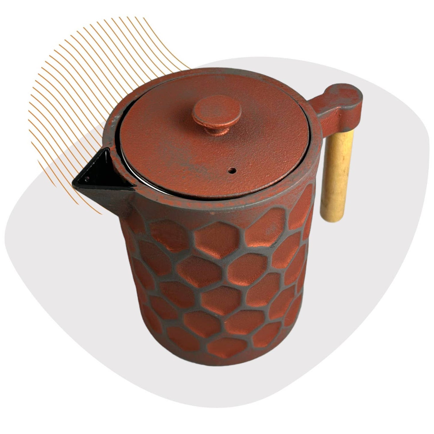Kabo Teekanne aus Gusseisen 1,2l copper