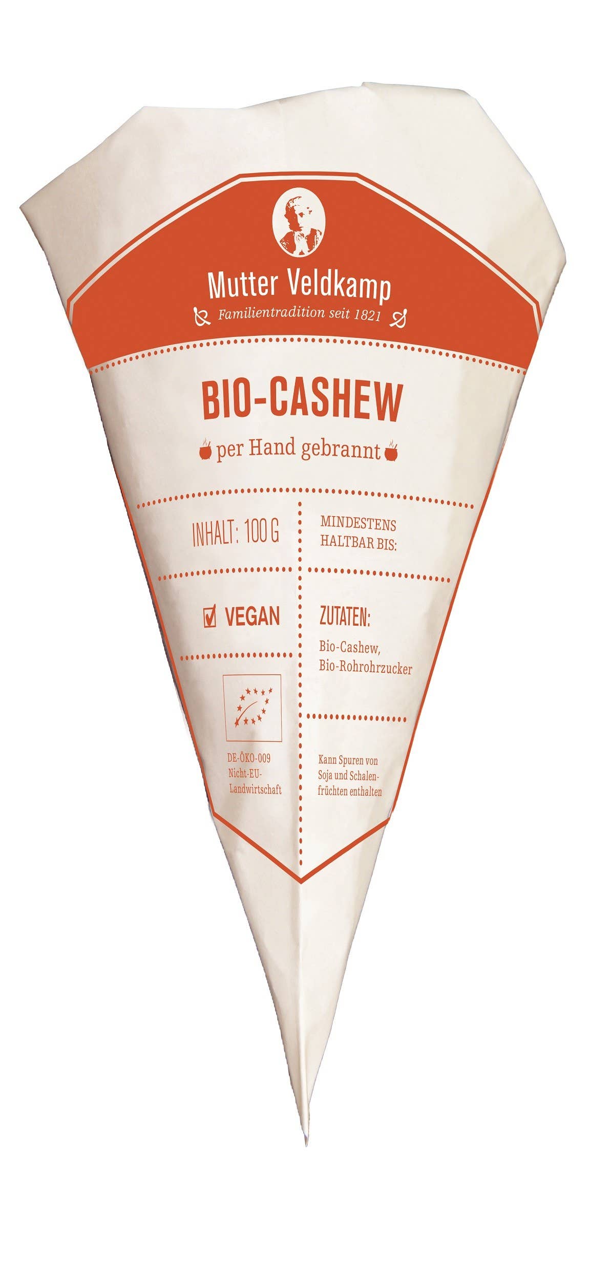 Hamburger Goldmandeln | Gebrannte Bio Cashewkerne Spitztüte