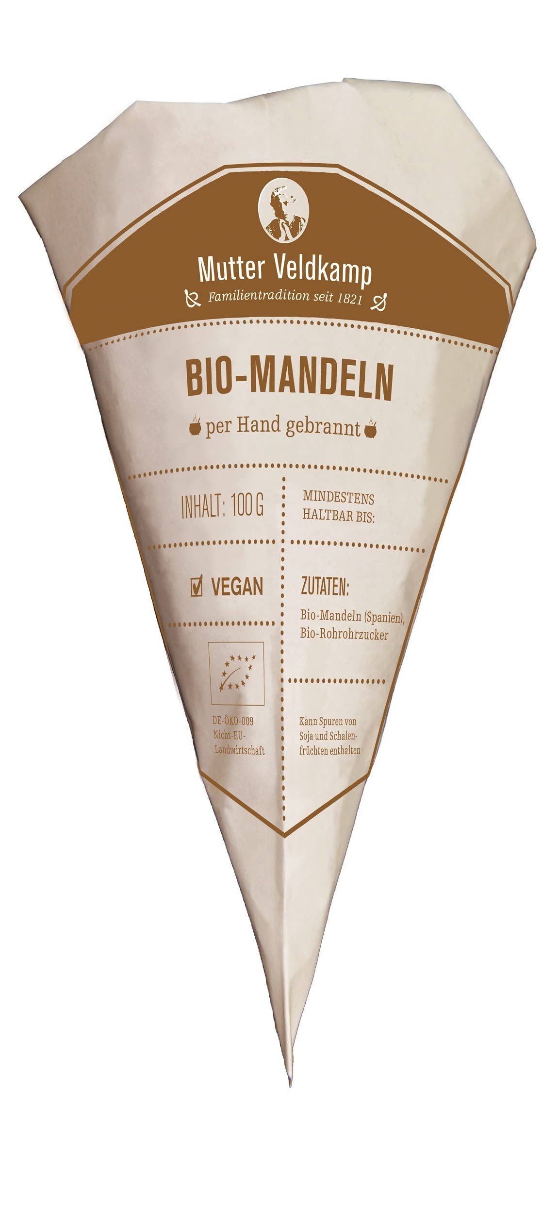 Hamburger Goldmandeln | Bio Mandeln Spitztüte
