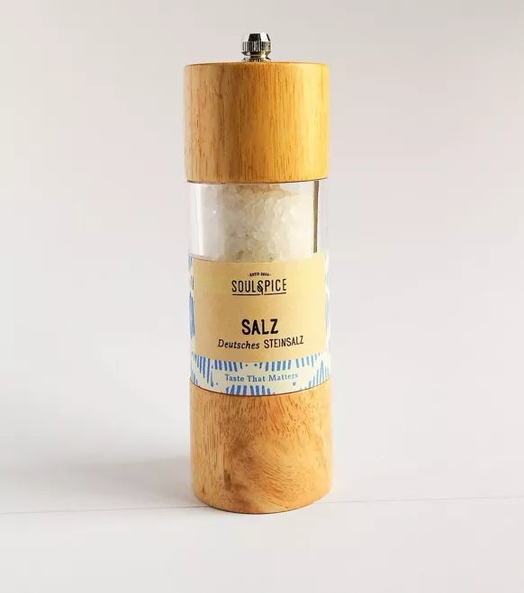 SoulSpice | Salzmühle Holz mit deutschem Steinsalz