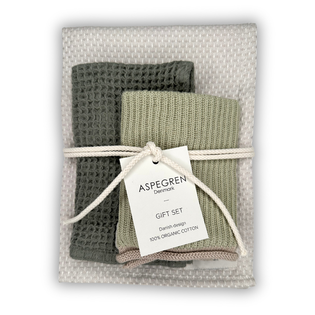 Geschenkset - 100% Bio-Baumwolle - 3er-Set - Fenchel