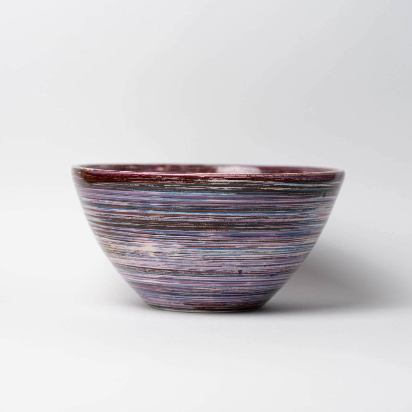 Moderne Salatschüssel aus Keramik 21cm/Lavendelrosa