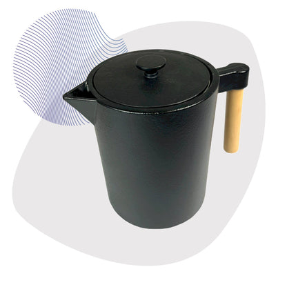 Kohi Teekanne aus Gusseisen, 1,2l schwarz