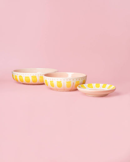 Kleine Keramikreibeplatte / Pastellrosa VALENTINA