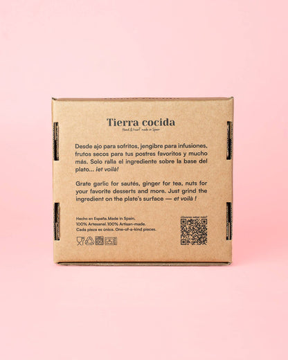 Kleine Keramikreibeplatte / Pastellrosa VALENTINA