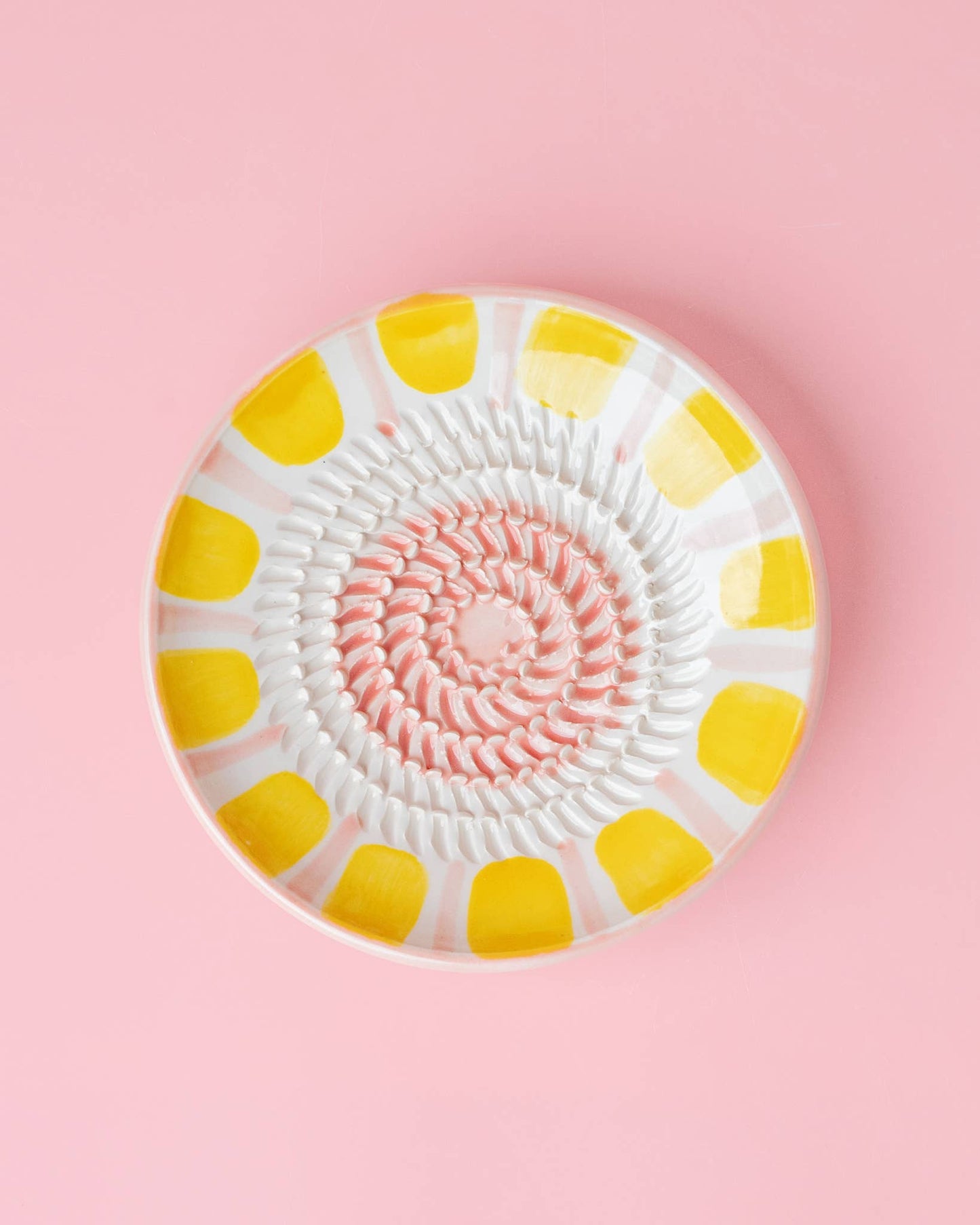 Kleine Keramikreibeplatte / Pastellrosa VALENTINA
