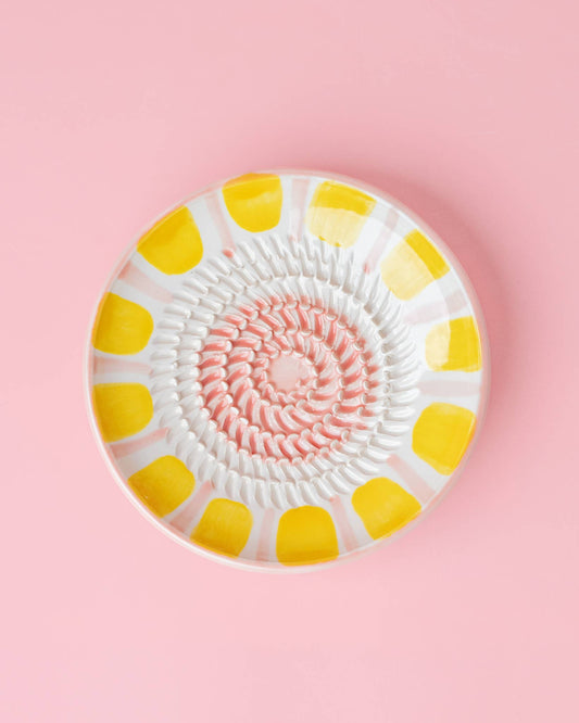 Kleine Keramikreibeplatte / Pastellrosa VALENTINA