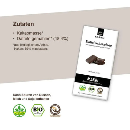 Makri | Dattel Schokolade Edelbitter