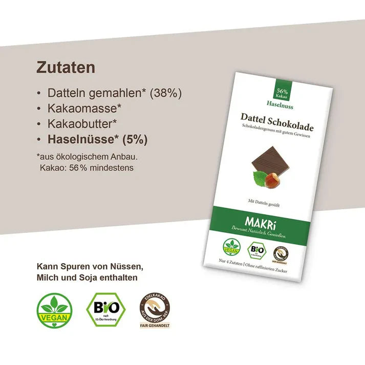 Makri | Dattel Schokolade Haselnuss