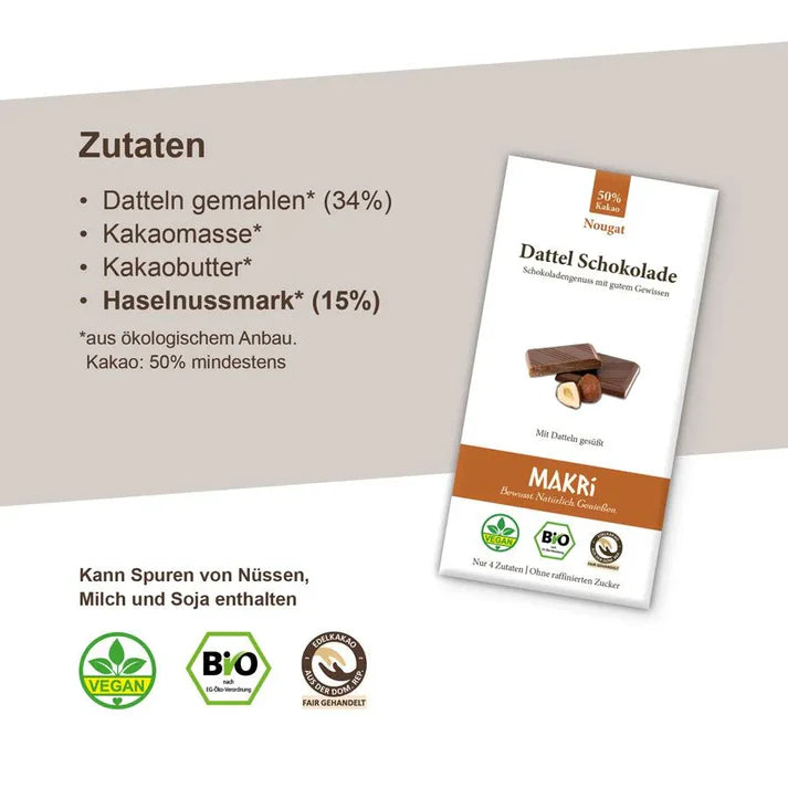Makri | Dattel Schokolade Nougat