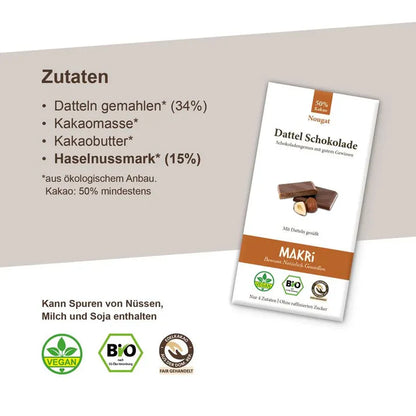 Makri | Dattel Schokolade Nougat