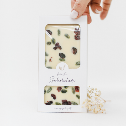 Vegane Schokolade - Pistazie & Cranberry