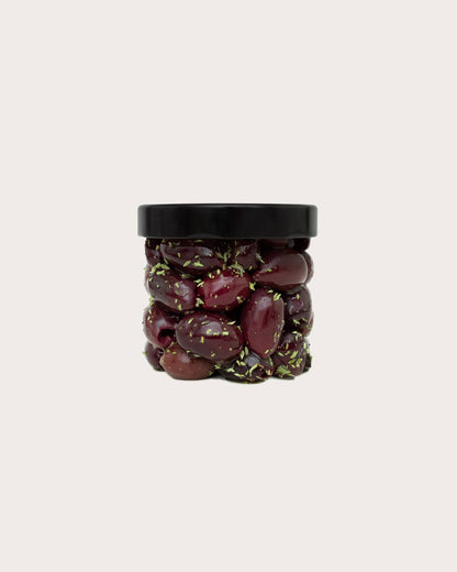 OELiven Kalamata 170 g -  Bio Oliven schwarz, mit Oregano