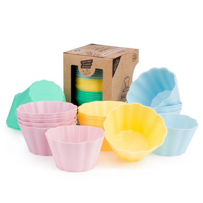 Backefix | Silicone Muffin Cups 24 Pieces Colorful
