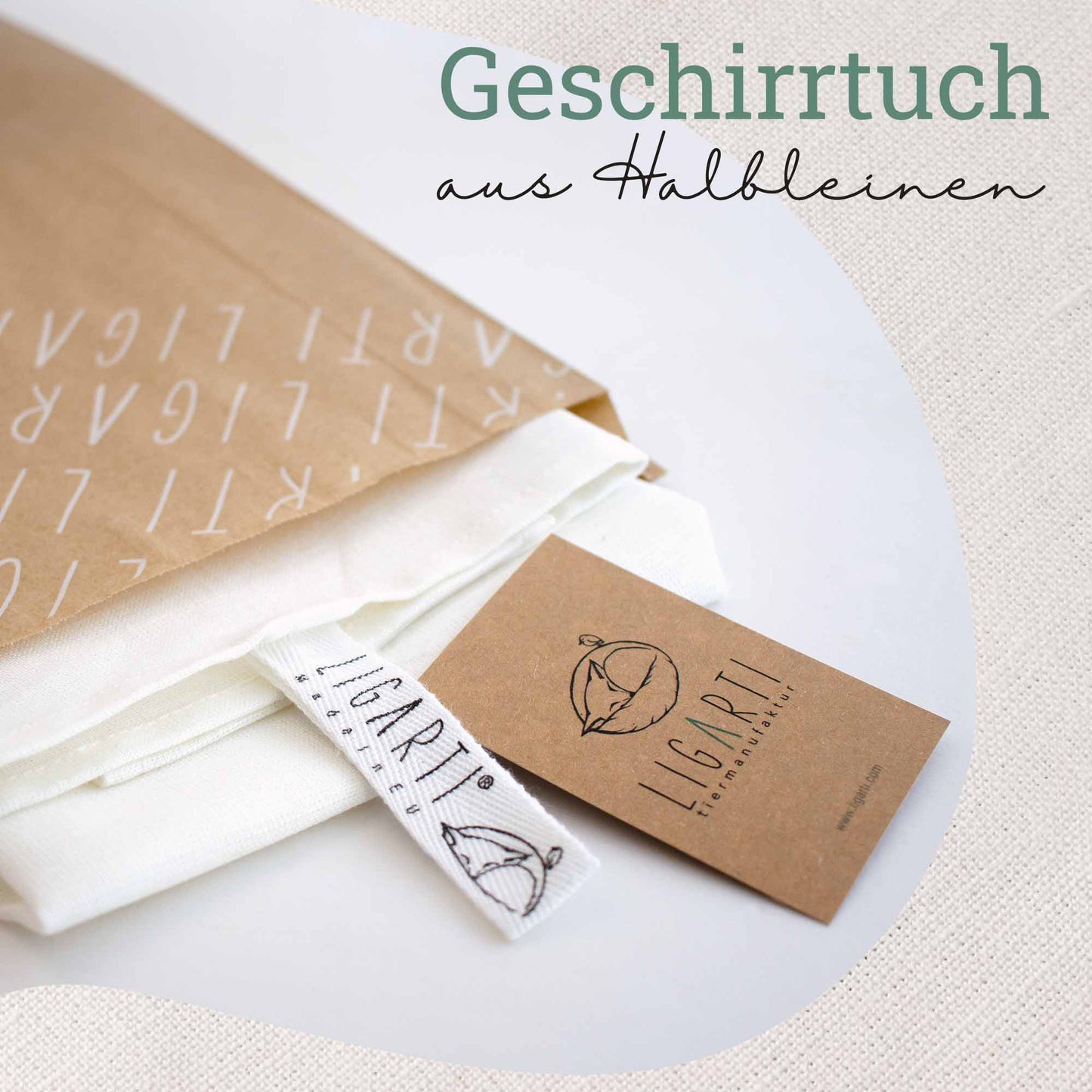 Geschirrtuch [Halbleinen] Faultier | Küchentücher