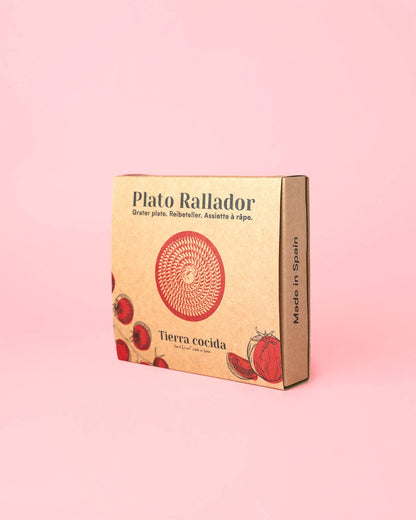 Kleine Keramik-Knoblauchreibeplatte - Geschenkbereit - ESMERALDA