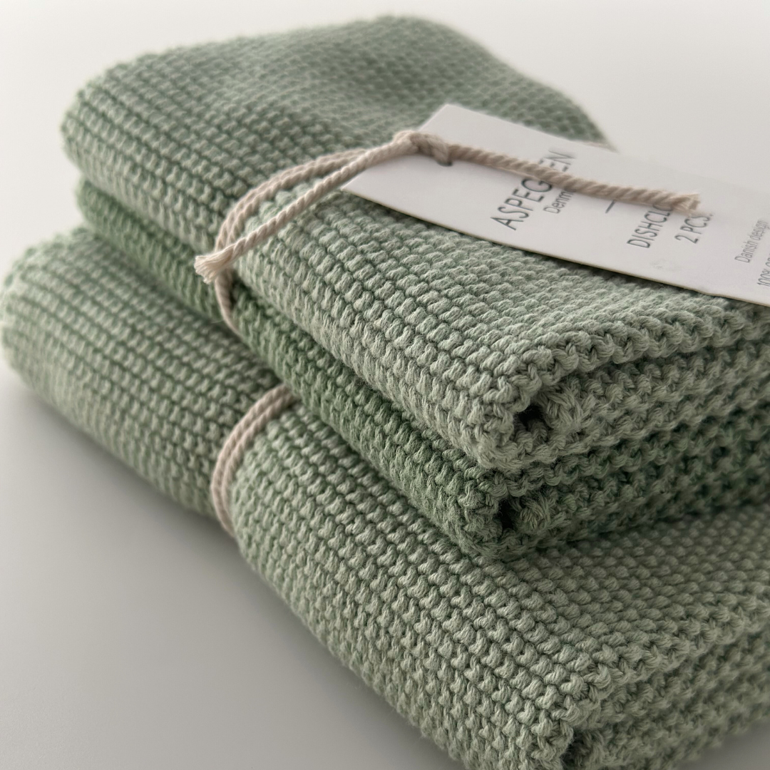 Geschirrtücher - 100% Bio-Baumwolle - 2er-Set - Gestrickt