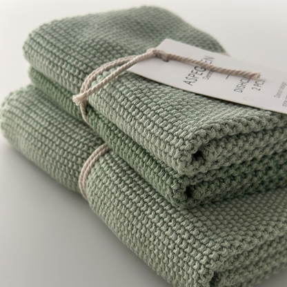 Geschirrtücher - 100% Bio-Baumwolle - 2er-Set - Gestrickt