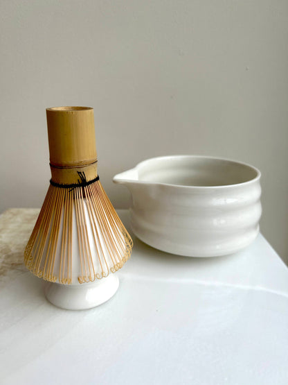 Matcha Mixing Bowl - pearly white
