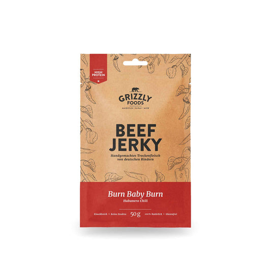 GrizzlyFoods | Beef Jerky - Burn Baby Burn