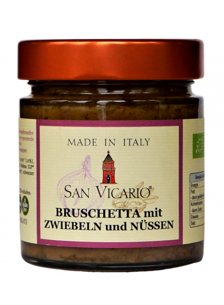 San Vicario | Bruschetta mit Zwiebeln und Nüssen