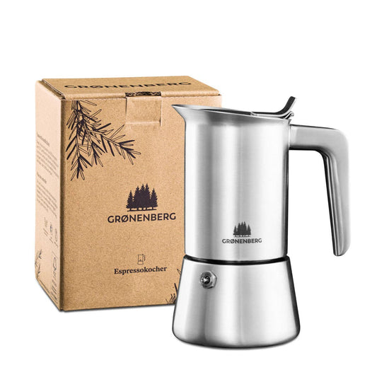 Edelstahl Espressokocher 4 Tassen (200 ml) | Induktion