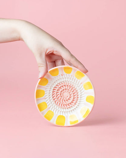 Kleine Keramikreibeplatte / Pastellrosa VALENTINA