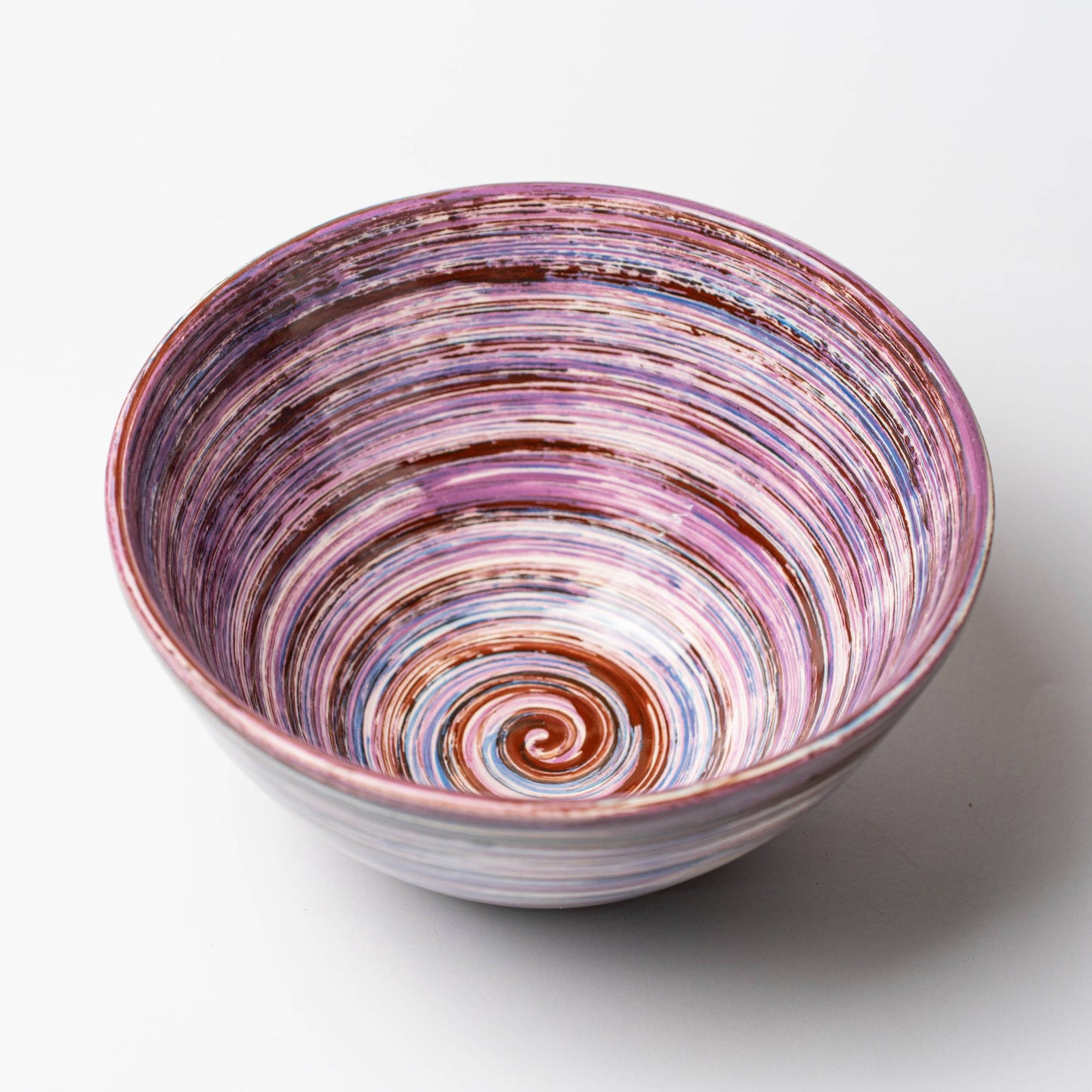 Moderne Salatschüssel aus Keramik 21cm/Lavendelrosa
