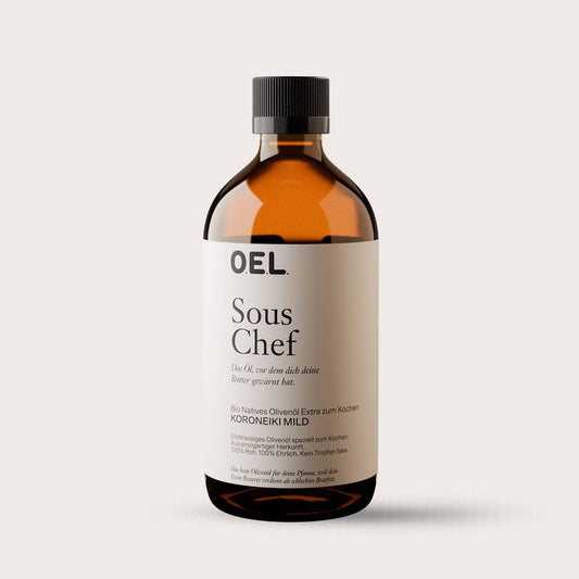 OEL | Sous Chef 500 ml - Bio Natives Olivenöl Extra mild- zum Koch