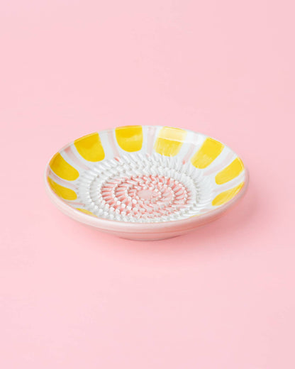 Kleine Keramikreibeplatte / Pastellrosa VALENTINA