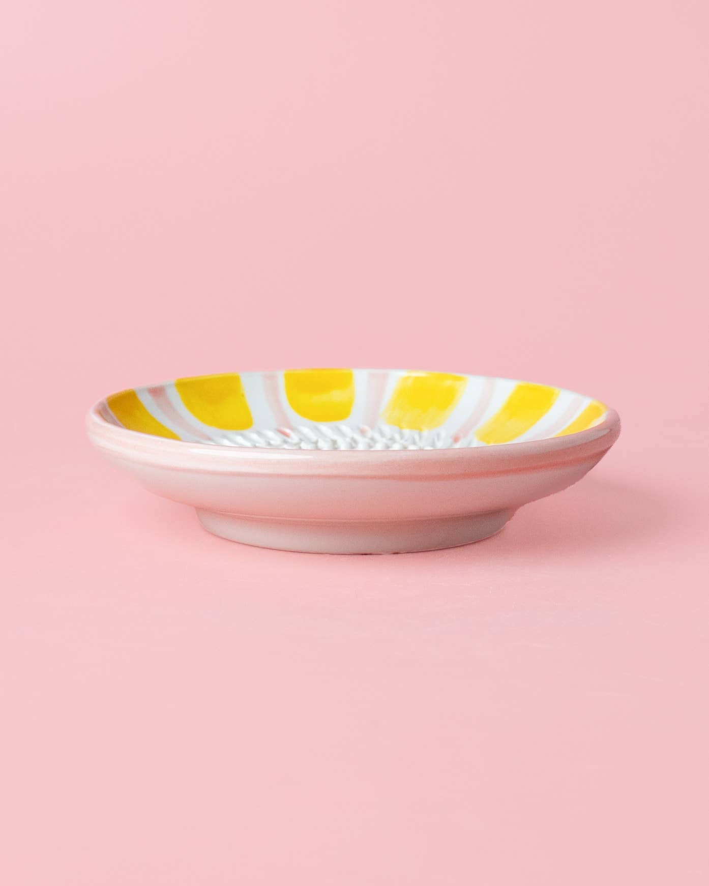 Kleine Keramikreibeplatte / Pastellrosa VALENTINA