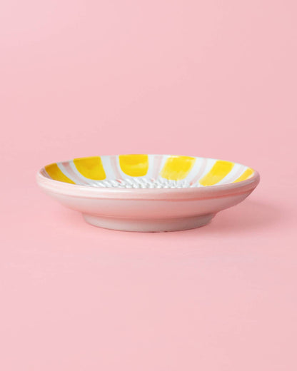 Kleine Keramikreibeplatte / Pastellrosa VALENTINA