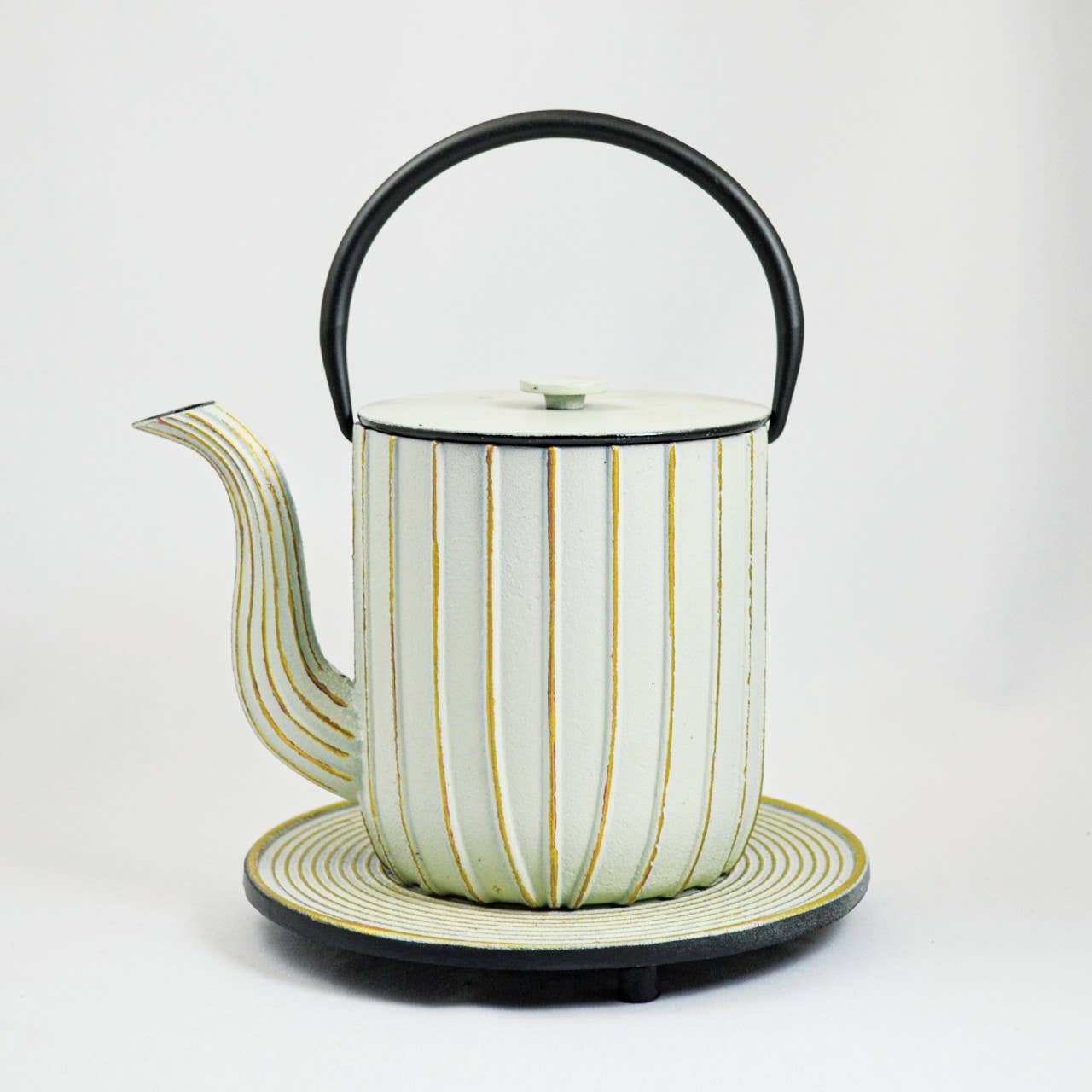 Mariage Teekanne aus Gusseisen,   1.0l weissgold