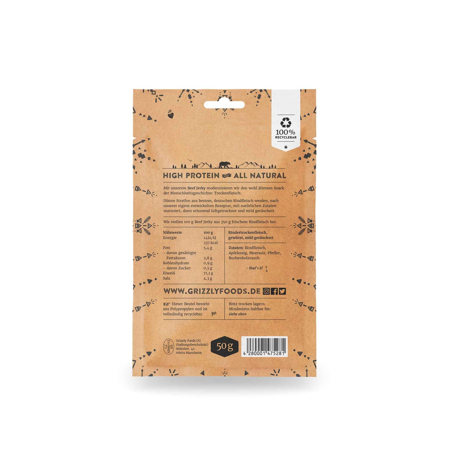 Grizzly Foods | Beef Jerky - Original