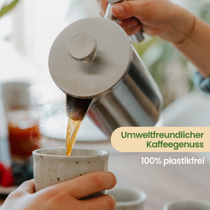 Edelstahl French Press 0,35 Liter inkl. Ersatz-Filter