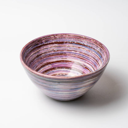 Moderne Salatschüssel aus Keramik 21cm/Lavendelrosa