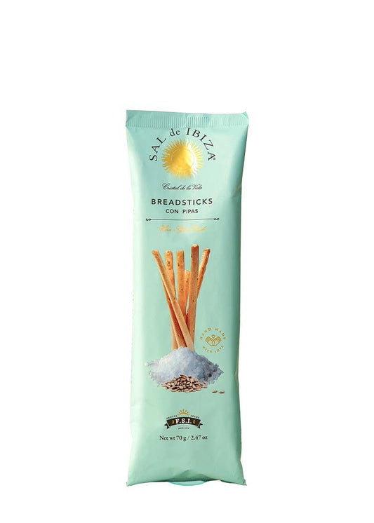 Sal De Ibiza Breadsticks "a la Flor de Sal & Pipas", 70g